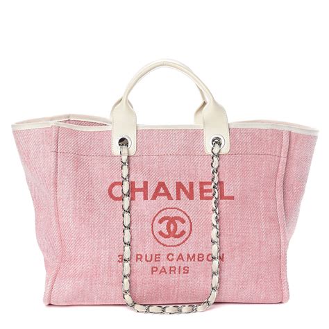 chanel deauville canvas tote bag dupe|chanel canvas large tote.